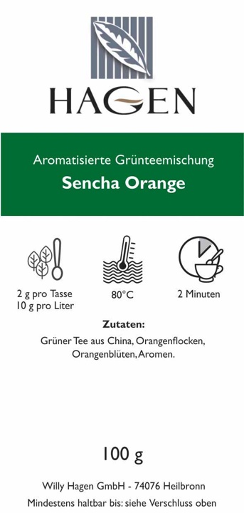 Aromatisierte Grünteemischung Sencha Orange