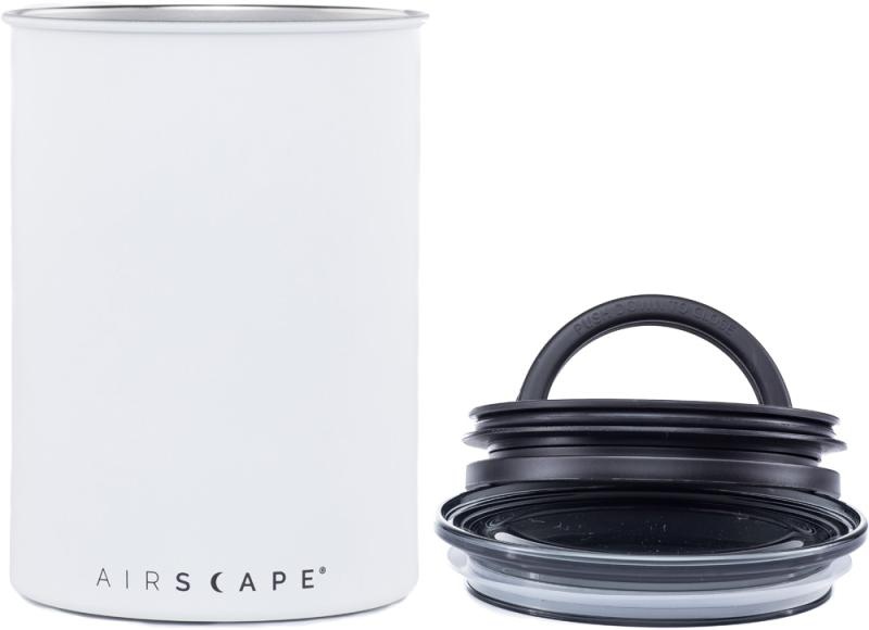 Airscape Kaffeedose mittel, weiß matt, Edelstahl