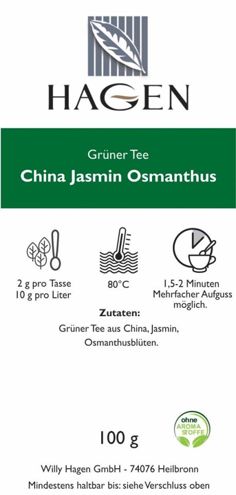 Grüner Tee China Jasmin Osmanthus