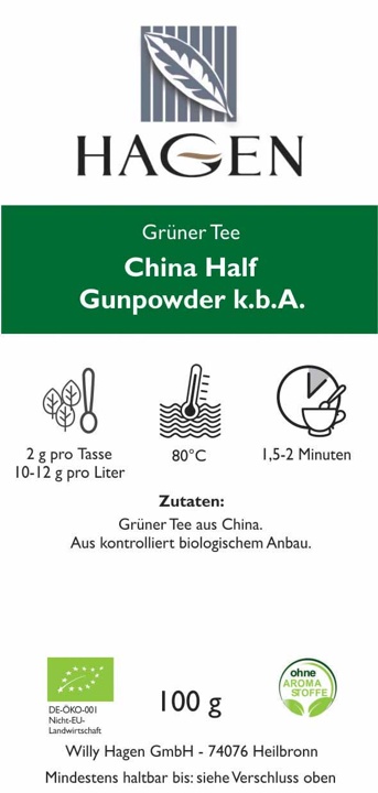 Grüner Tee China Half Gunpowder k.b.A.
