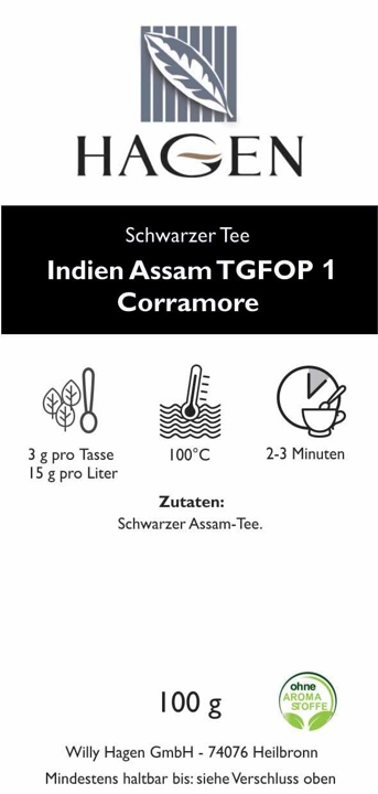 Schwarzer Tee Indien Assam TGFOP1 Corramore