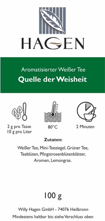 Aromatisierter Weißer Tee Quelle der Weisheit