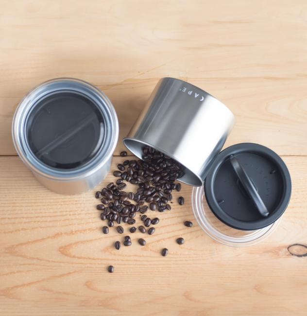 Airscape Kaffeedose mittel, silber gebürstet, Edelstahl