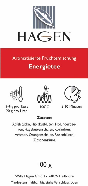 Aromatisierte Früchtemischung Energietee