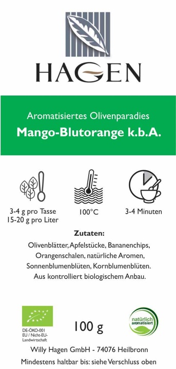 Aromatisiertes Olivenparadies Mango-Blutorange k.b.A.
