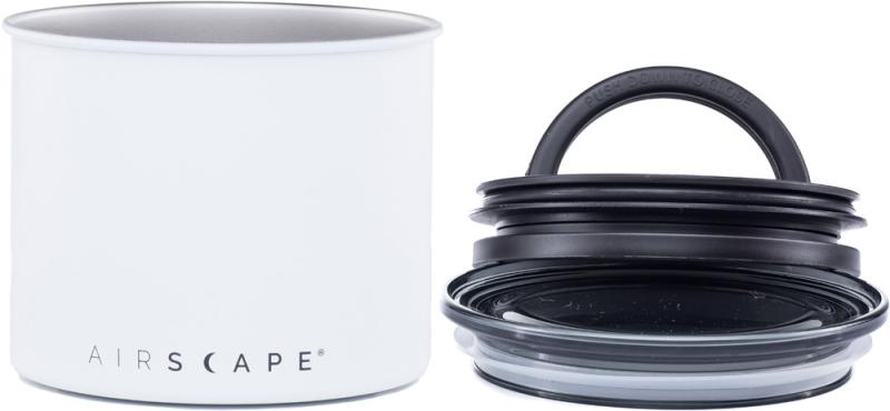 Airscape Kaffeedose klein, weiß matt, Edelstahl