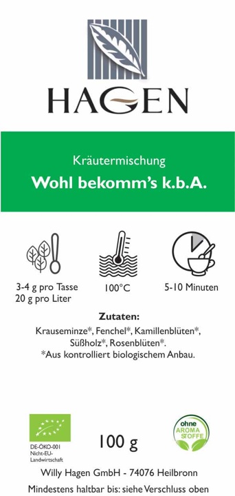 Kräutermischung Wohl bekomms k.b.A.