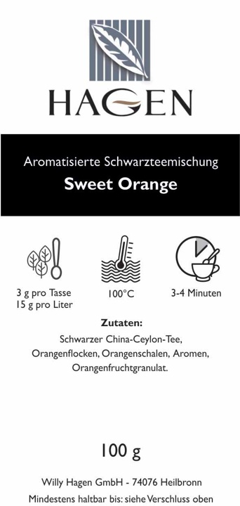 Aromatisierte Schwarzteemischung Sweet Orange