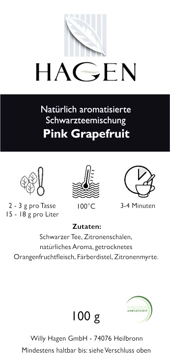 Aromatisierte Schwarzteemischung Pink Grapefruit