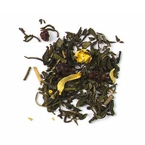 Aromatisierte Grünteemischung Sanddorn