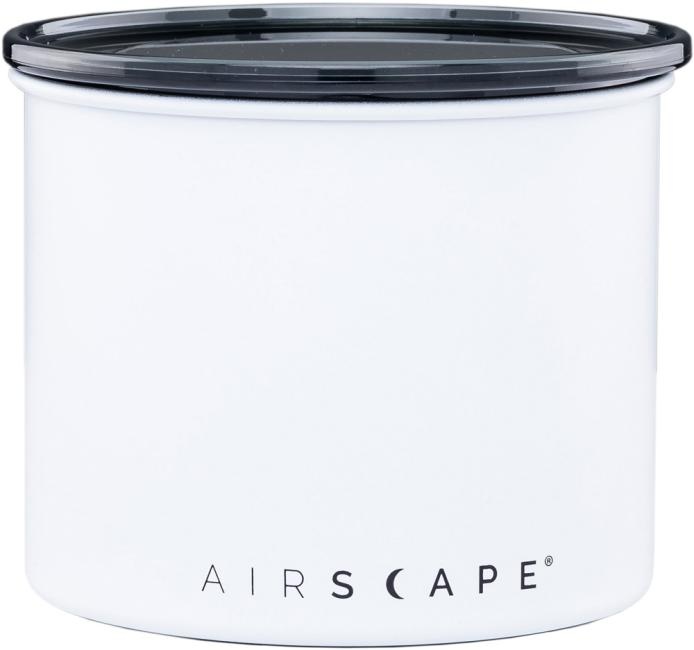 Airscape Kaffeedose klein, weiß matt, Edelstahl