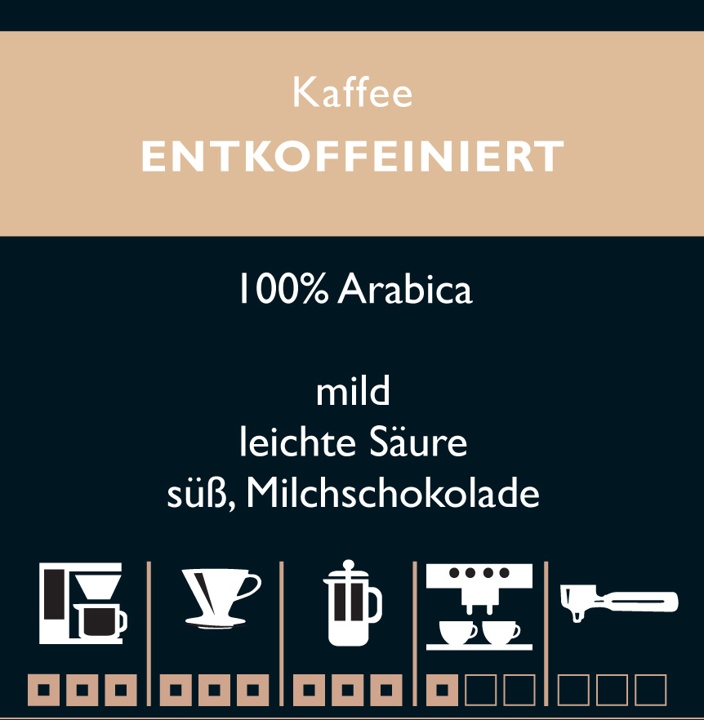Kaffee ENTKOFFEINIERT