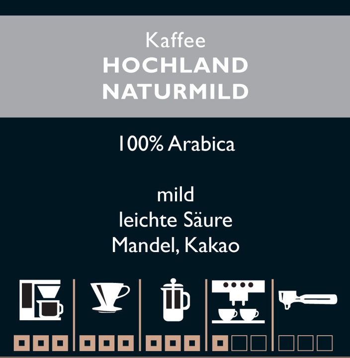 Kaffee HOCHLAND NATURMILD