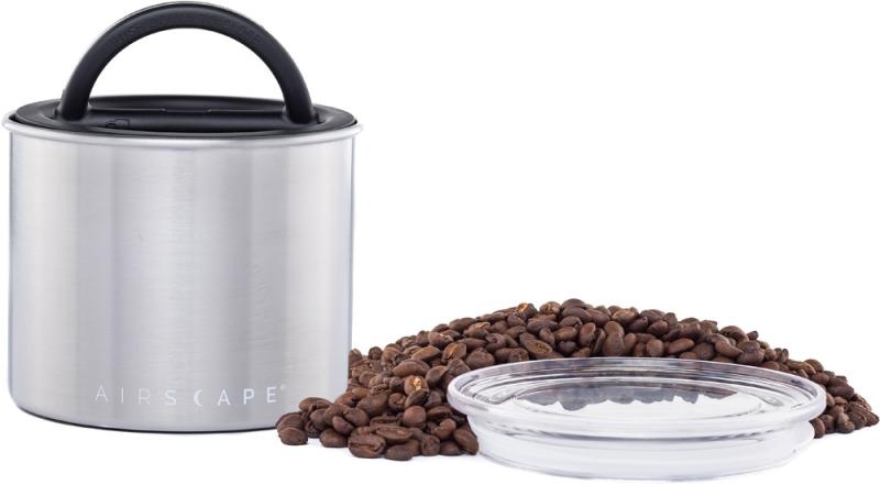 Airscape Kaffeedose klein, silber gebürstet, Edelstahl
