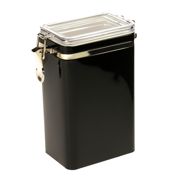 Kaffeedose eckig 500g schwarz