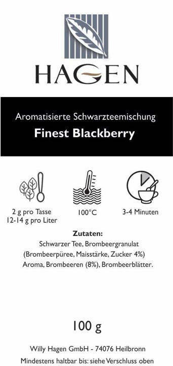 Aromatisierte Schwarzteemischung Finest Blackberry