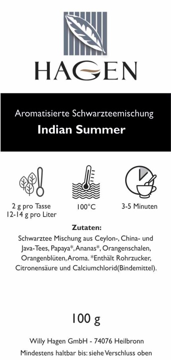 Aromatisierte Schwarzteemischung Indian Summer
