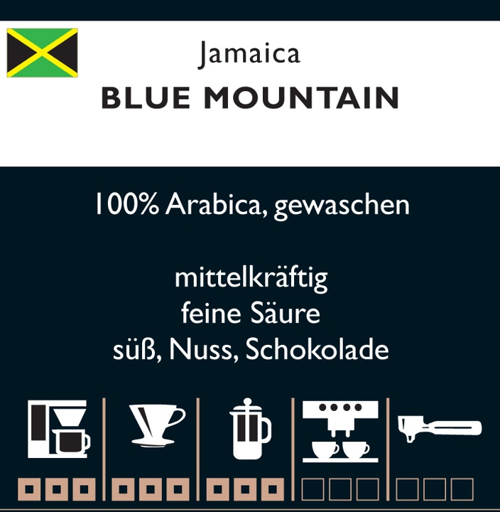 Jamaica Genuine Blue Mountain Grade 1 Clifton Mount Estate 100g-Packung