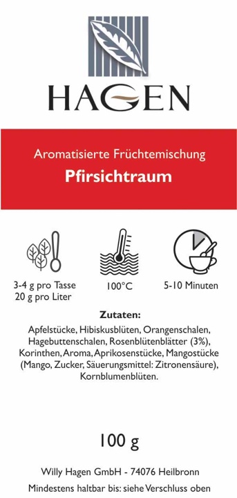 Aromatisierte Früchtemischung Pfirsichtraum