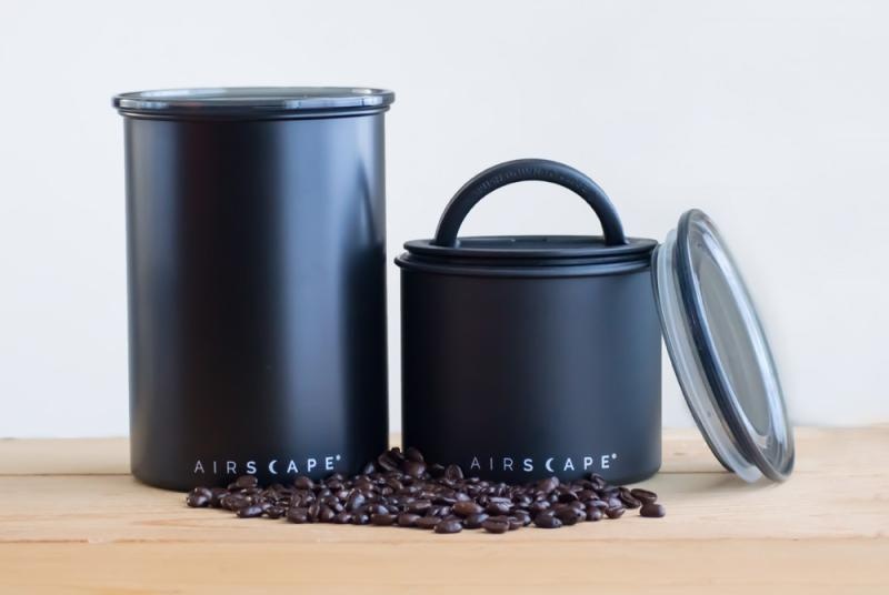 Airscape Kaffeedose mittel schwarz matt