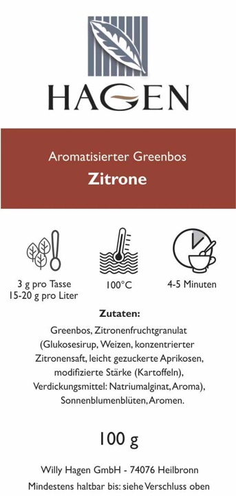 Aromatisierter Greenbos Zitrone